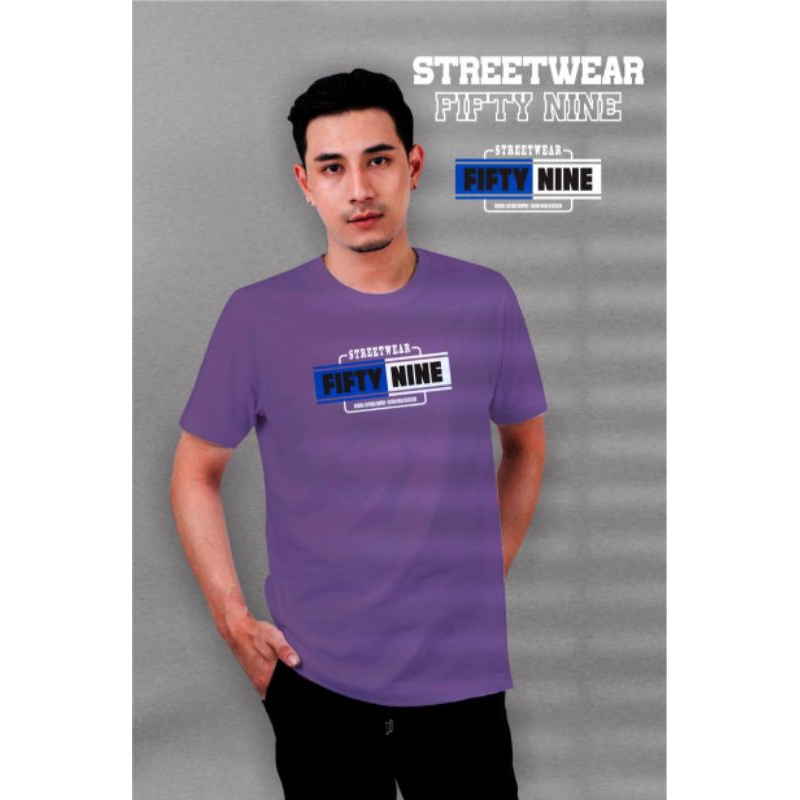 kaos pria wanita ungu muda voalot CX59