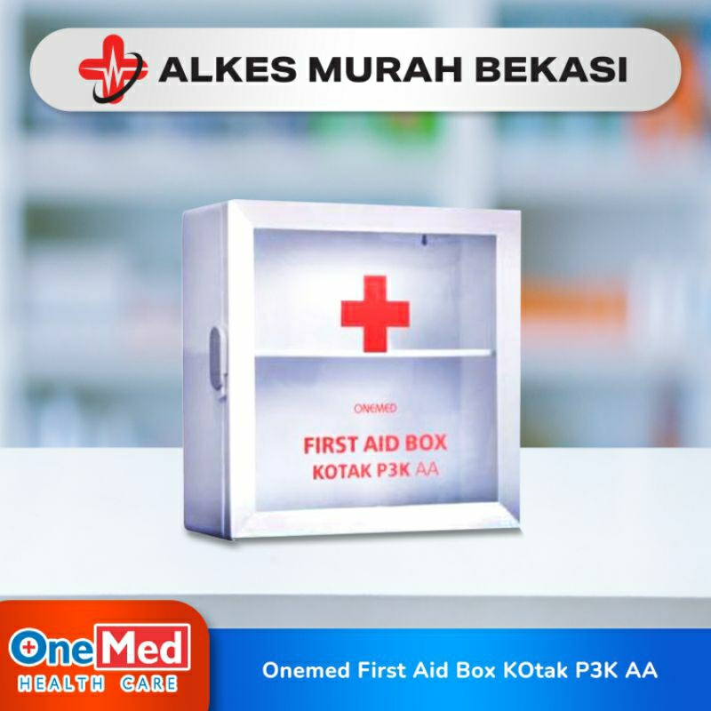 FIRST AID BOX KOTAK P3KAA ONEMED / Kotak p3k dinding 2 ruang / kotak obat / kotak p3k / p3k dinding / kotak p3k dinding