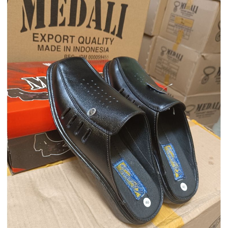 Sandal Slop Pria Sandal kulit Asli