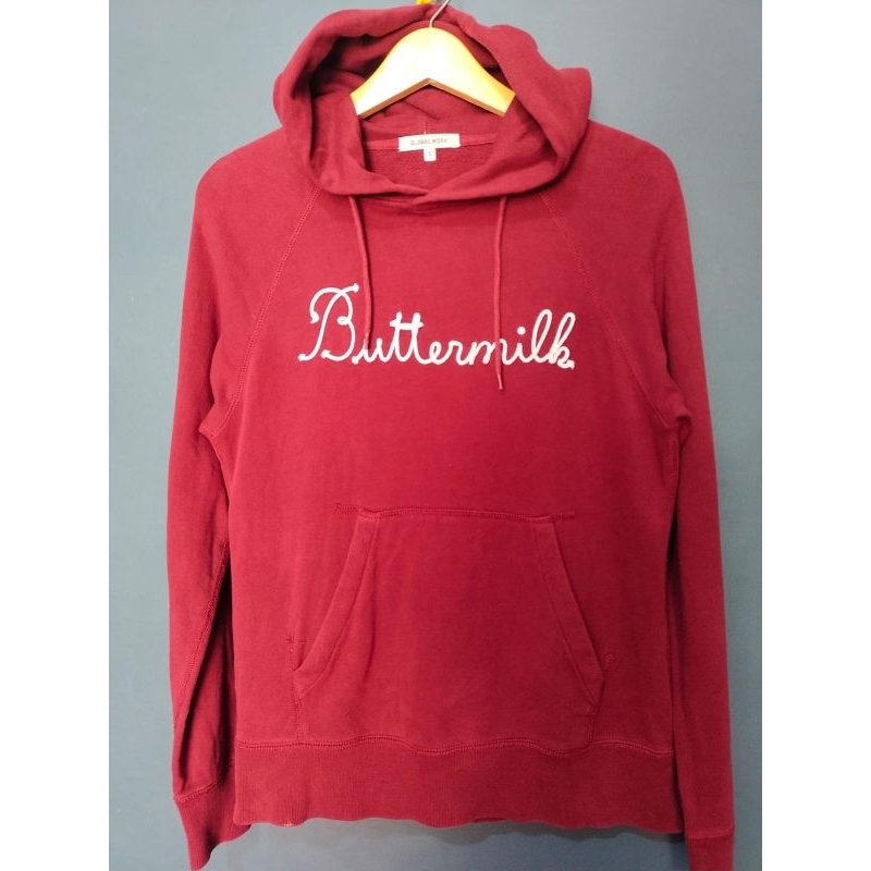 hoodie global work size s warna merah maroon terbaik terlaris