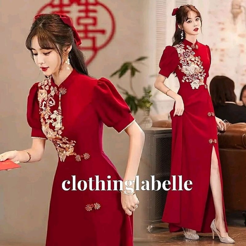 Cheongsam sangjit party dress
