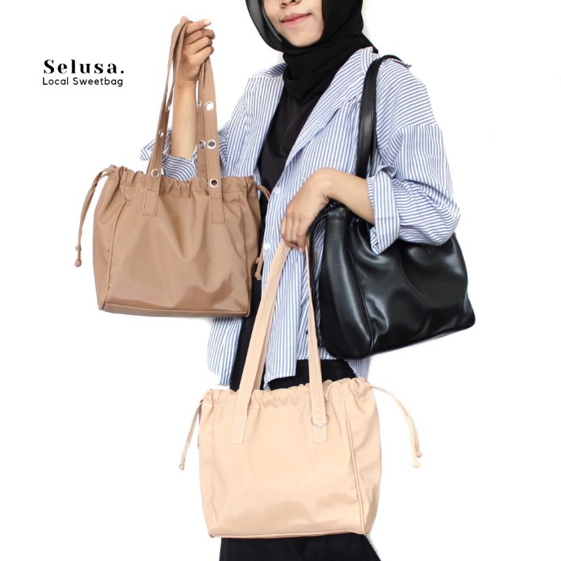 SELUSA JISOO TOTEBAG SERUT | Totebag Waterproof Series Terbaru