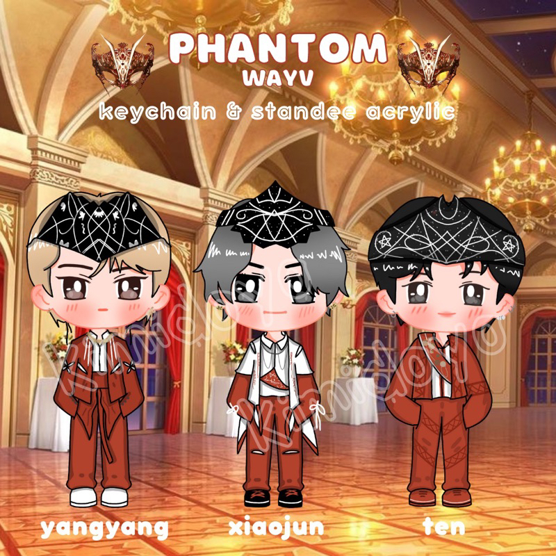 [PO] KEYCHAIN DAN STANDEE ACRYLIC WAYV PHANTOM CHIBI LUCU KOREAN WAYZENNIE