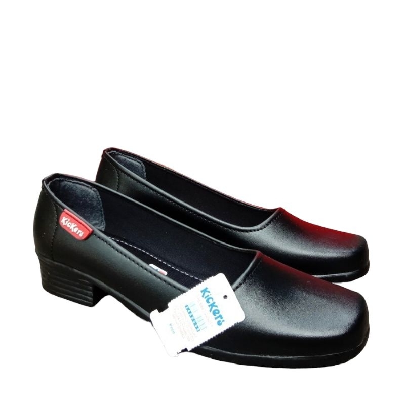 PROMO SEPATU TERLARIS DISKON Pantofel Wanita Hak 3 Cm Hitam Sekolah Paskibra Kantor COD
