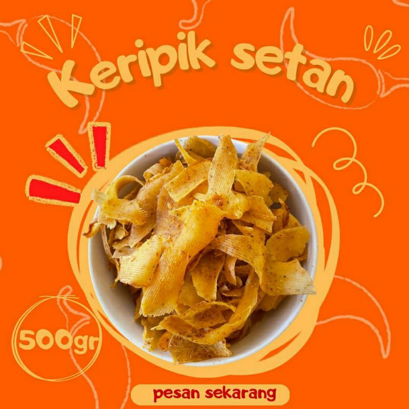 

KRIPSET DAUN JERUK PEDAS / KRIPIK SETAN / KERIPIK SETAN / PIKSET 500 GRAM