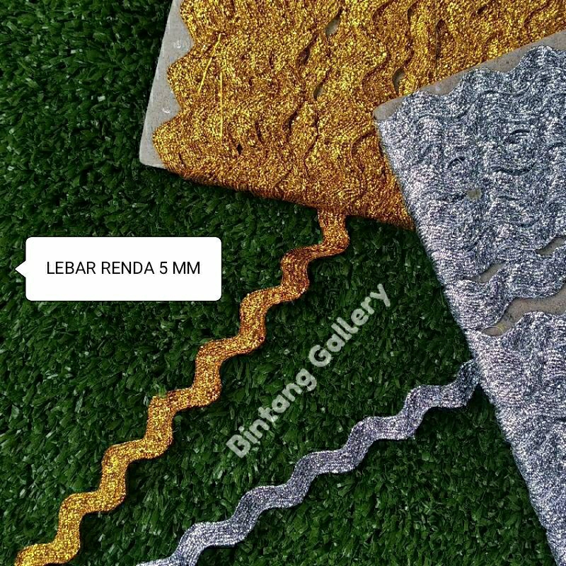 RENDA ZIG ZAG 5 MM PER YARD 90 CM