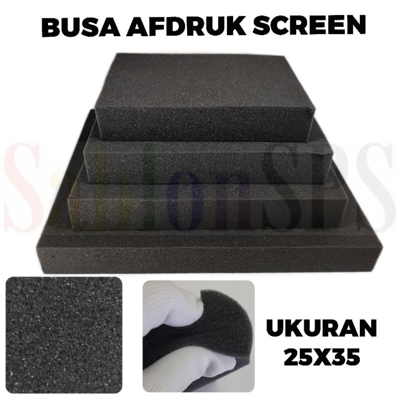 BUSA HITAM AFDRUK SCREEN SABLON 25X35