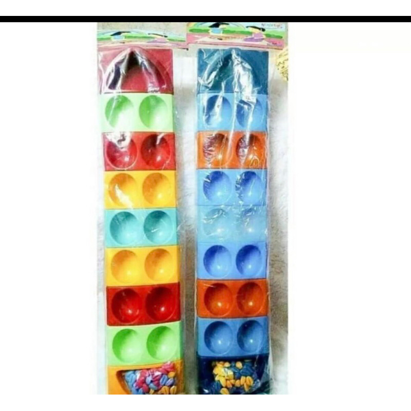 Mainan congklak telur warna warni/mainan edukasi free biji