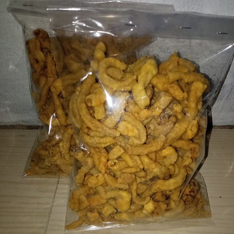 

(COD) 250 gram kripik Usus Ayam Crispy Original Free Baberwap
