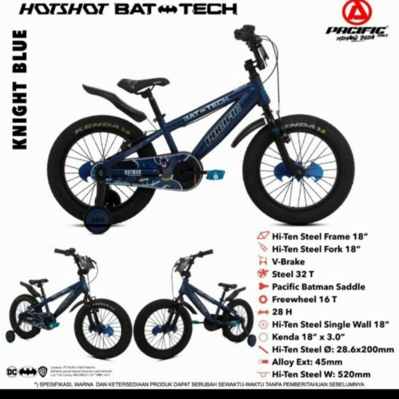 Sepeda Anak 18" Inch BMX Pacific Hotshot Bat Tech Ban 3.0