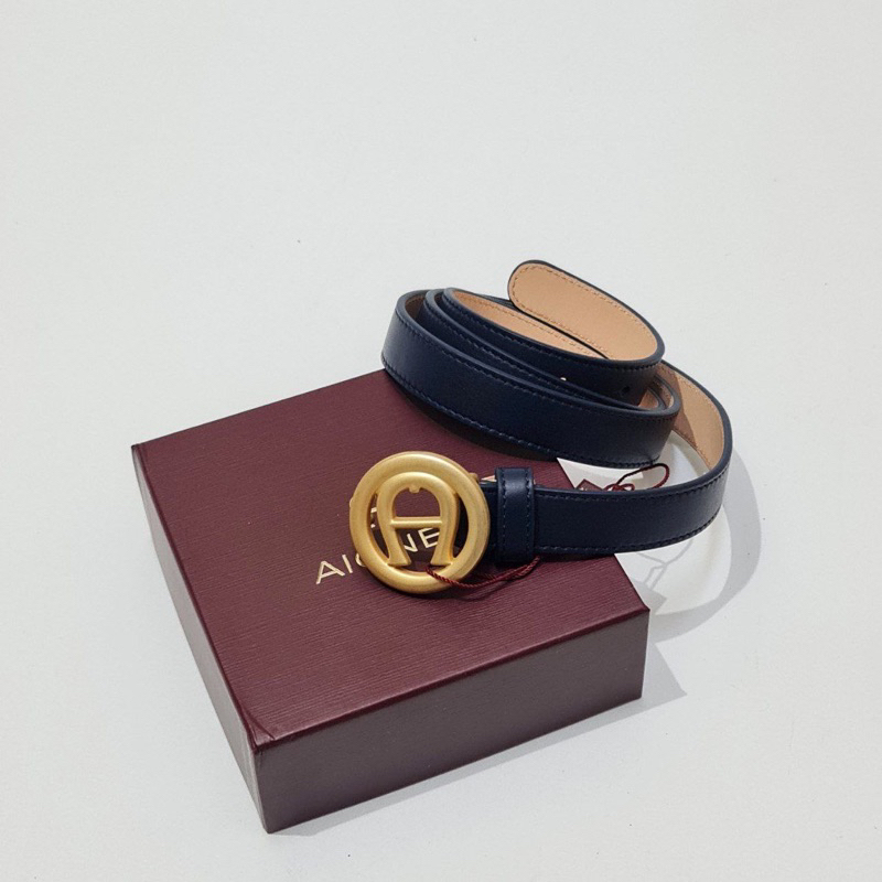 AIGNER LIVIA WOMAN BELT LIGHT NAVY GHW 2x101