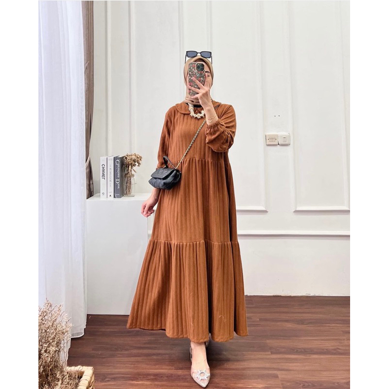 Midi dress knit ANAYA rib 3D