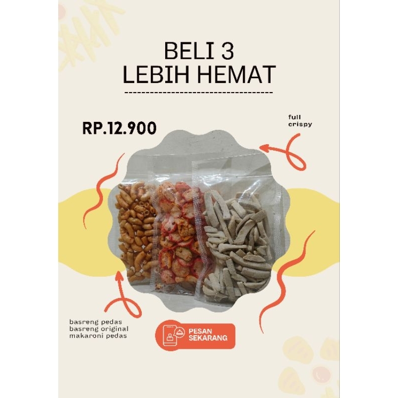 

PROMO BASRENG ORIGINAL,KRUPUK SEBLAK PEDAS,MAKARONI PEDAS