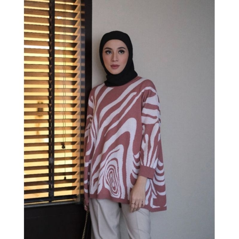 marbella BLOUSE OverSize Atasan wanita Rajut Premium