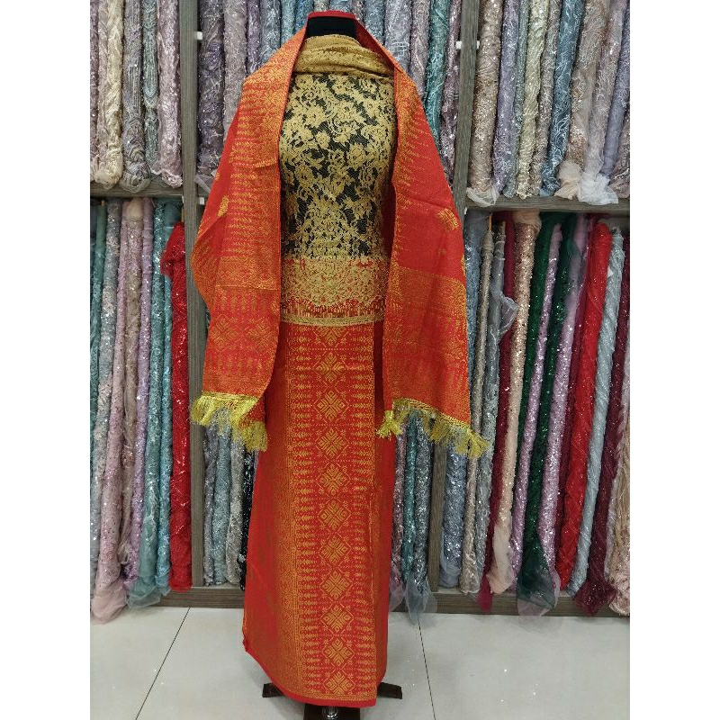 setelan songket selendang/setelan satu songket/songket perset/songket D#tgm19170