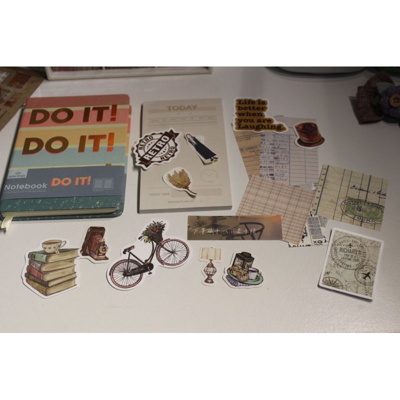 

NOTE BOOK SET JOURNAL KIT VINTAGE - SCRAPBOOK - DIY