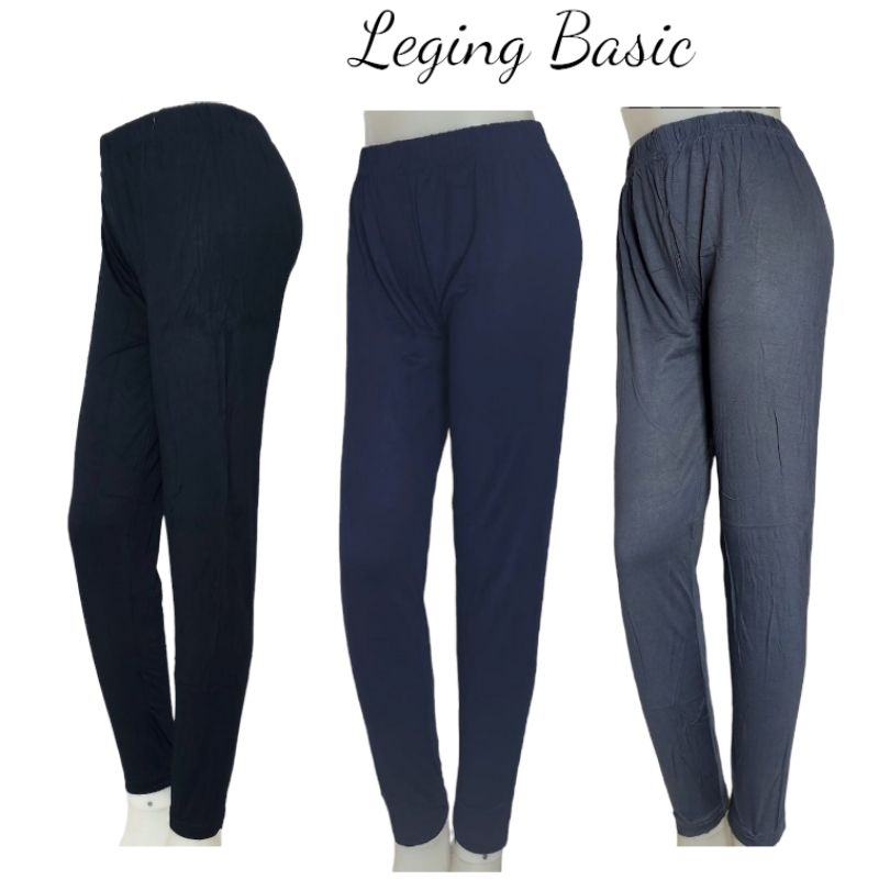 Celana Lejing Basic Leging Polos Legging Wanita Bahan Rayon