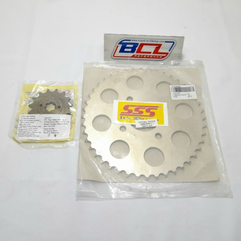 Gir Honda Tiger gir depan 520-15t gir belakang 520-44t Merek SSS