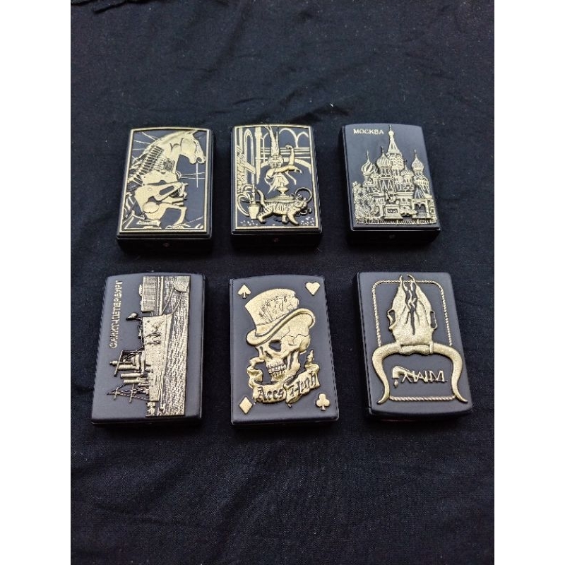 Korek Api Zippo Gass Api Bara Gambar Timbul