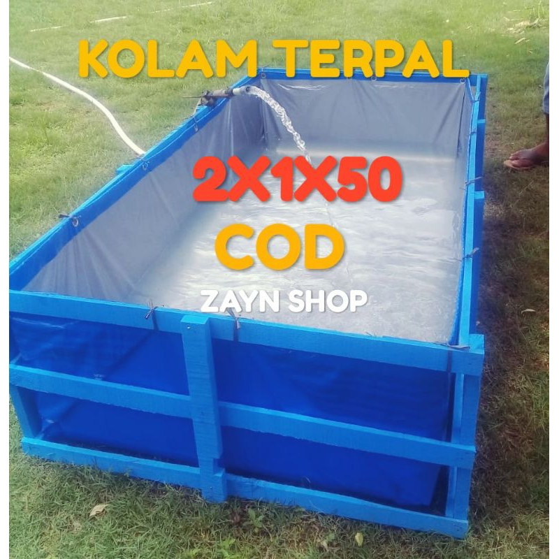 Terpal kolam ikan A5 2x1x50 / kolam terpal / terpal tenda / kolam ikan