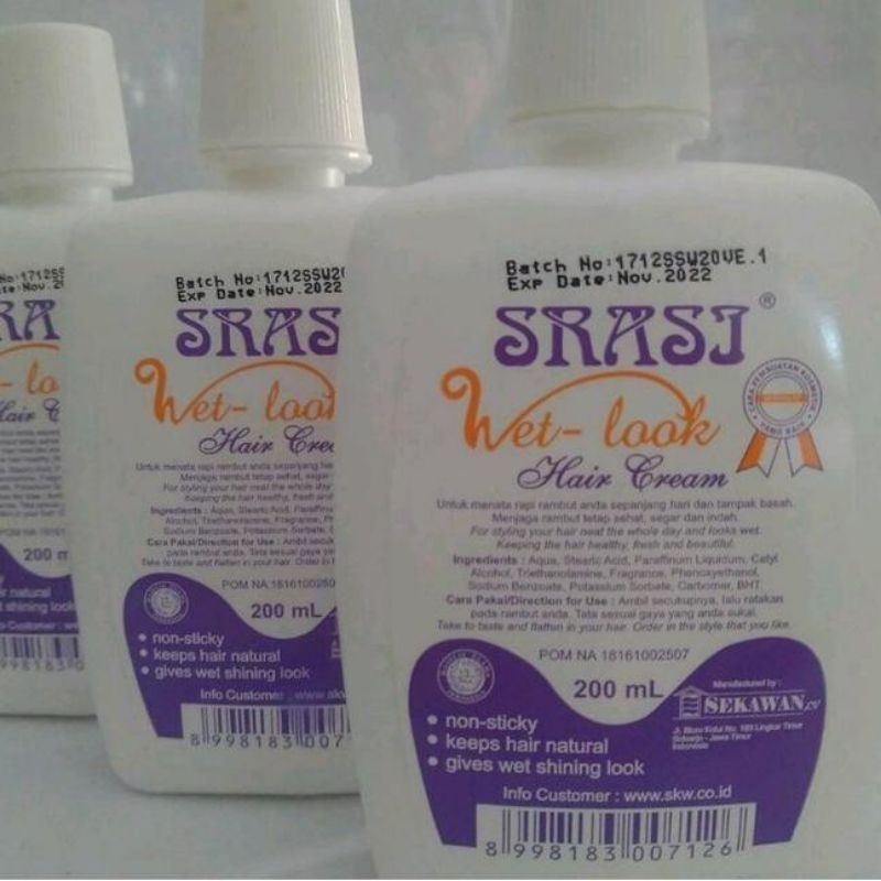 Srasi Weet Look Hair Cream 200 ML dan 100 ML