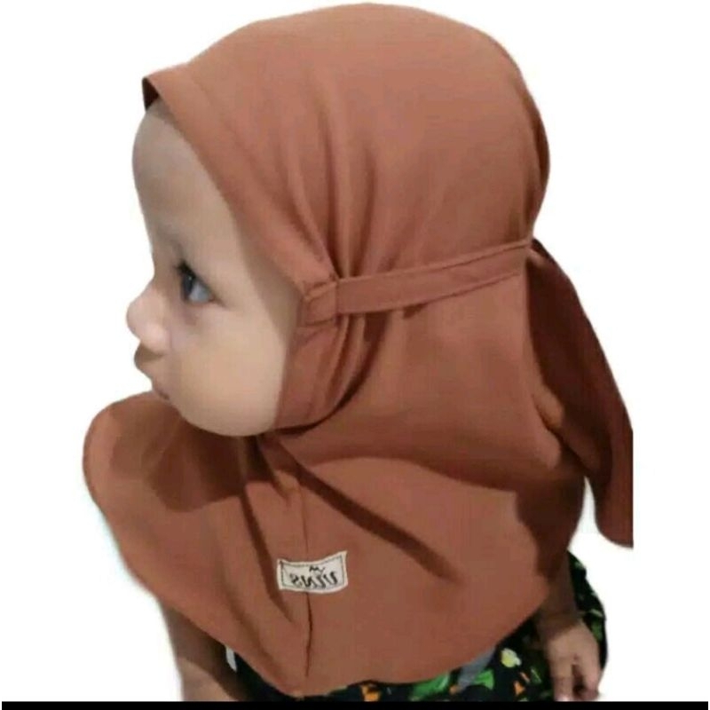 Jilbab Bergo Anak Non Renda / Hijab Bayi Bergo Bayi 0-12bulan /Hijab Bayi Bergo Polos
