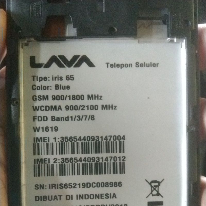 LCD+TS LAVA IRIS 65  NORMAL +KESING
