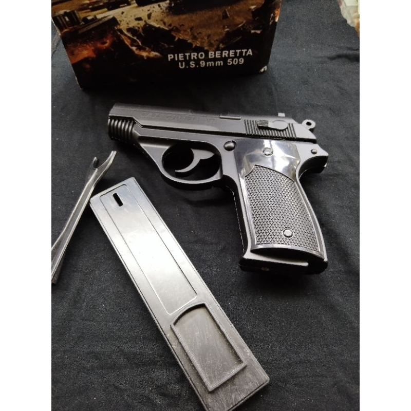 Korek Api Pistol Bareta 509 full Besi Black