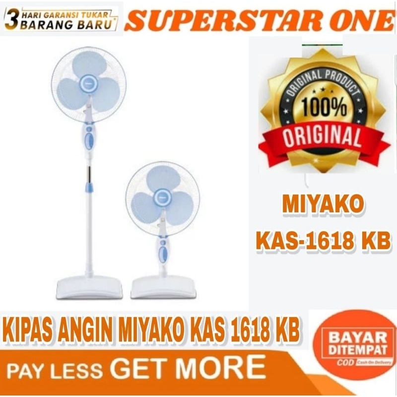 Miyako Kipas Angin KAS 1618 KB  stand fan Miyako KAS-1618KB