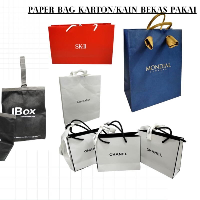 

PAPER BAG BEKAS PAKAI/PAPER BAG KARTON DAN KAIN