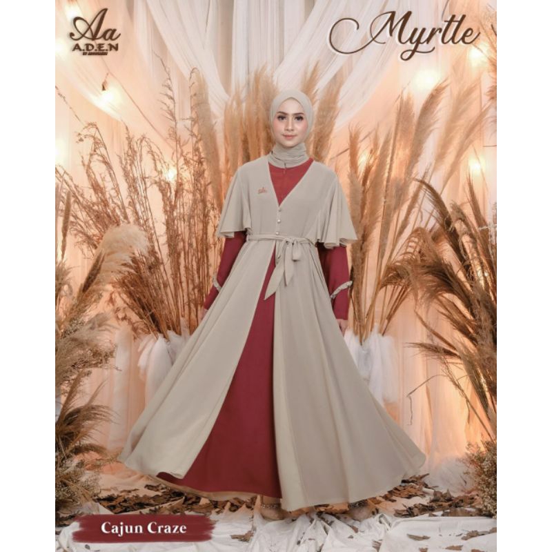 ADEN HIJAB - SARIMBIT MYRTLE DRESS/GAMIS WANITA CERUTTY