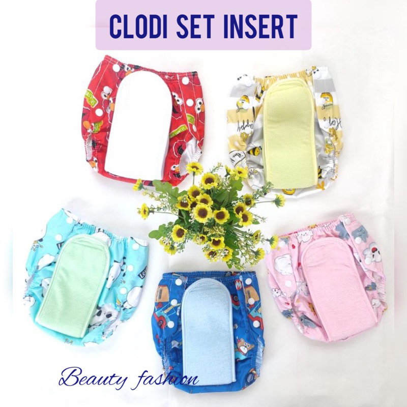 Clodi set Insert Popok Cuci ulang sz S-XXL Harga satuan