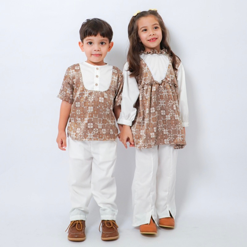 SUDAISH &amp; SAHARA Raya Series Couple Set Anak 1-7tn