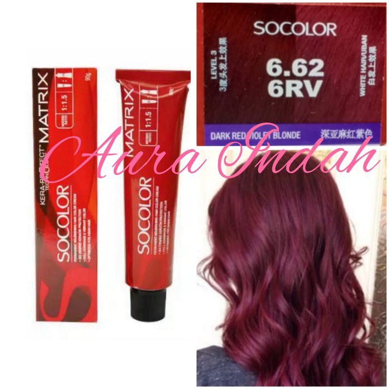 MATRIX SOCOLOR NO. 6.62 / 6RV DARK RED VIOLET BLONDE 90ML