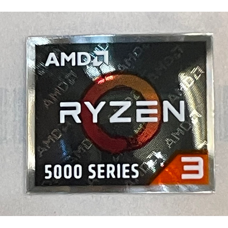 Sticker stiker logo AMD Ryzen 3 5000 series