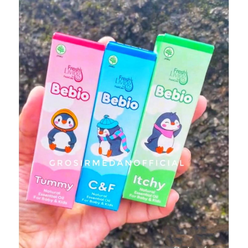 BEBIO ESSENTIAL OIL FOR BABY KIDS - MINYAK ESENSIAL NATURAL UNTUK BAYI DAN ANAK - MELEGAKAN PERNAPASAN MENGHANGATKAN BADAN MEREDAKAN GATAL MASUK ANGIN SAKIT PERUT KEMBUNG