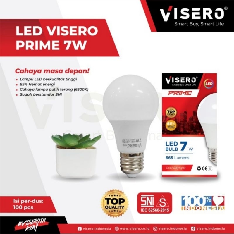 LAMPU BULB LED VISERO PRIME 7W SNI