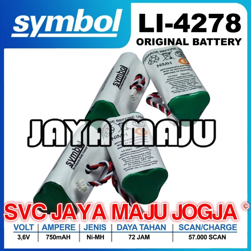 [ SPAREPART  LS 4278 ]  BATTERY  Ni-MH  3.6 V  750 mAh  -  LS  SERIES  -  ZEBRA  ||  BARCODE SCANNER