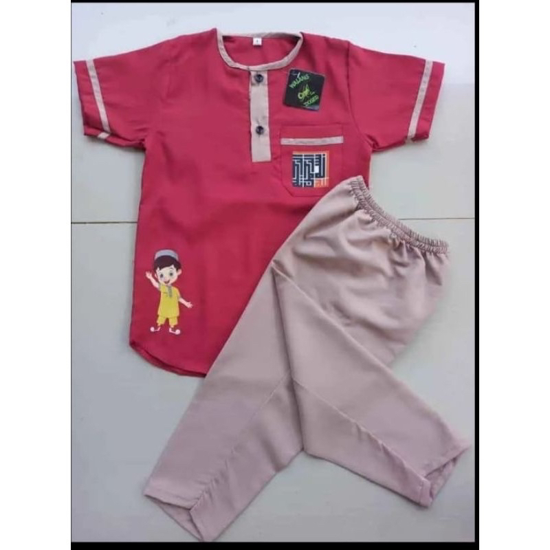 Setelan Baju Koko Anak Putih / Setelan Koko Anak Manasik Haji 1-5 Tahun / Setelan Baju Taqwa Anak Premium