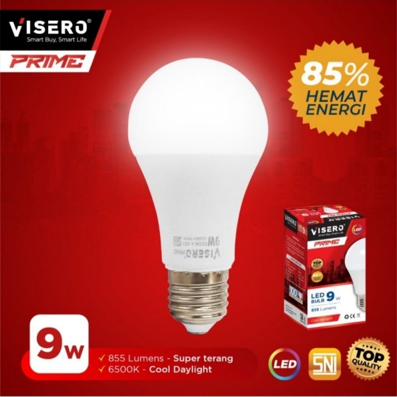 LAMPU BULB LED VISERO PRIME 9W SNI