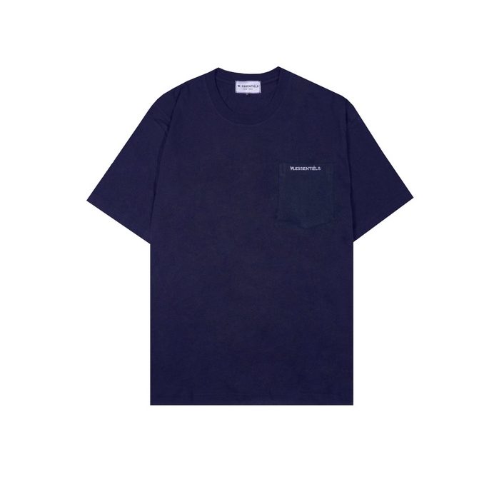 W Essentiels Boxy Cut Pocket Tee Classic Navy - 100% ORIGINAL RESMI