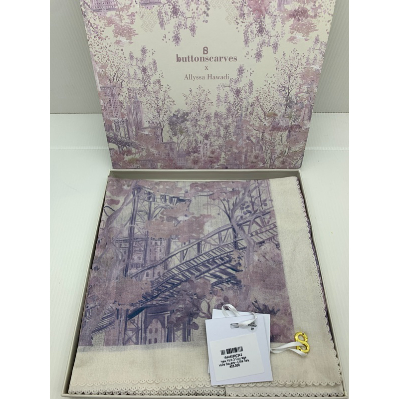 BUTTONSCARVES X ALLYSSA HAWADI NEW YORK 3 COURAGE VOILE SQUARE - LITTLE ITALY