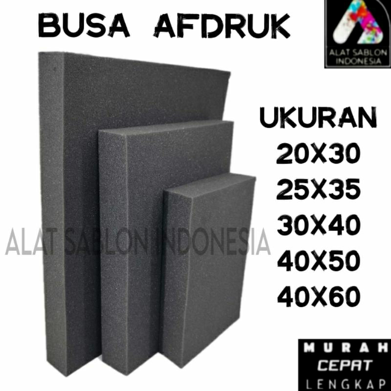 

BUSA AFDRUK SCREEN SABLON WARNA HITAM 40X60