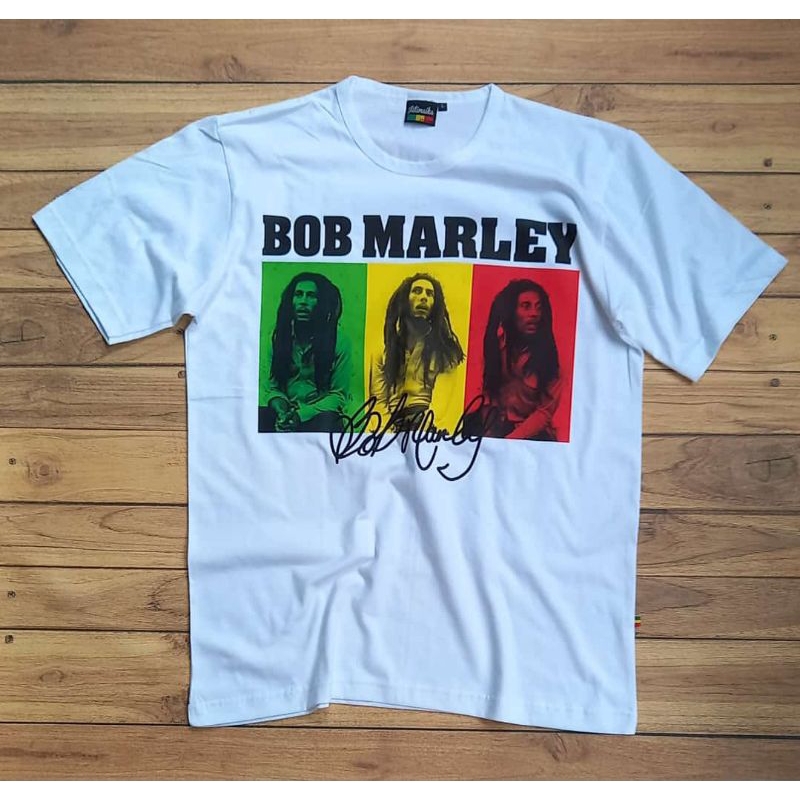 kaos putih bob marley rasta reggae tshirt reggae big size 4XL