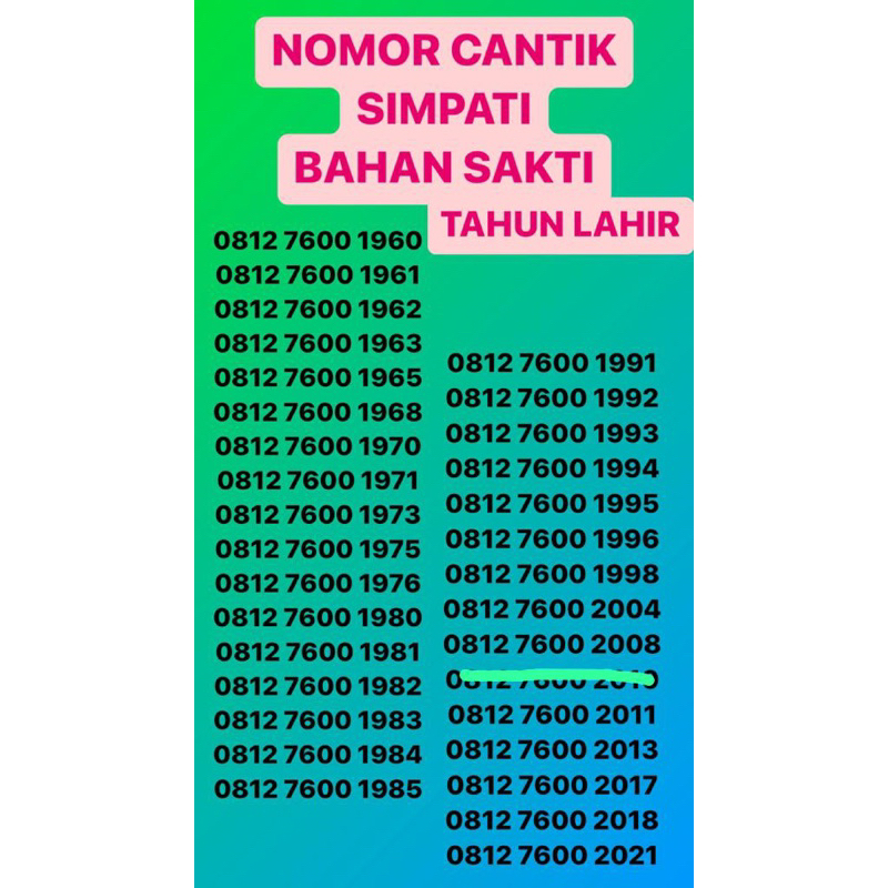 BAHAN SAKTI 30GB + NOMOR CANTIK RAPI MUMER