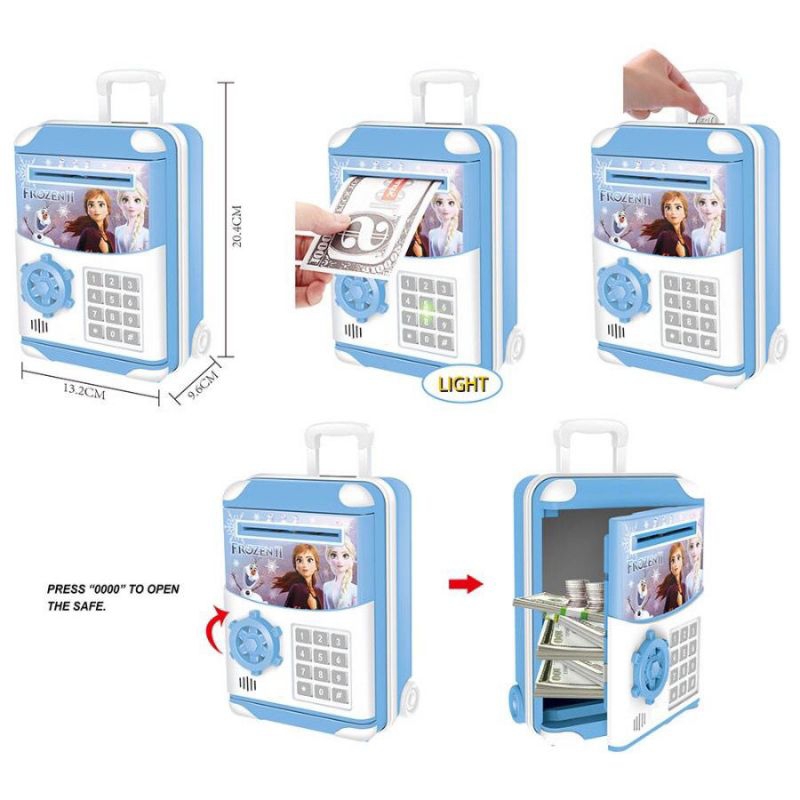 Celengan Brankas Frozen II Troli ATM Mini Trolley Case Piggy Bank Hello Kitty Doraemon Princes