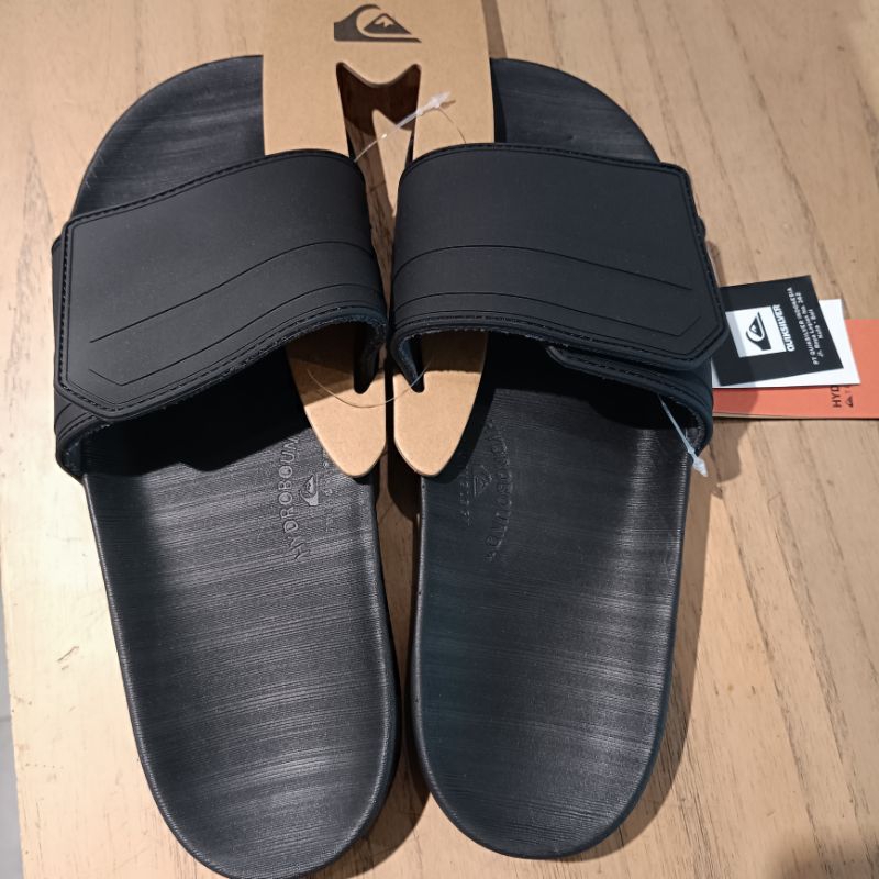 Sandal slide pria Quiksilver Rivi slide black-black