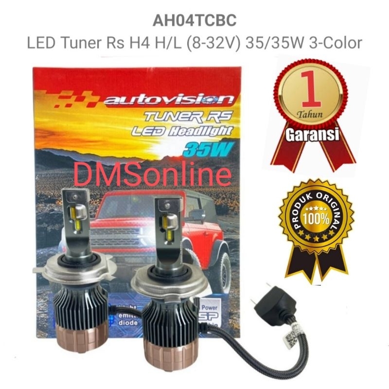Led H4 H11 HB4 H7 3 Warna Tuner Rs Autovision Garansi 1Th, Led Mobil
