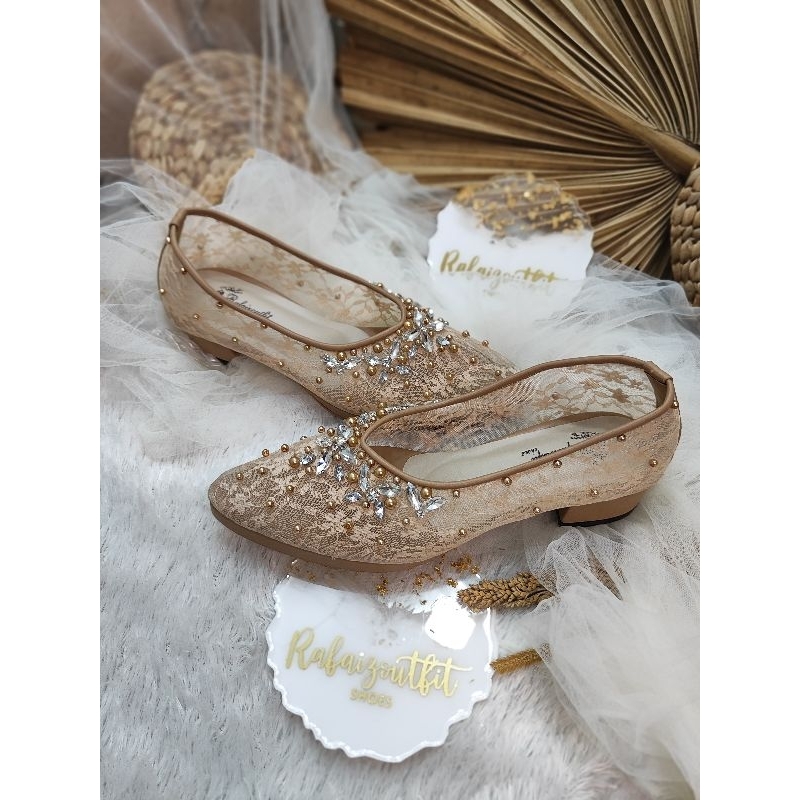 sepatu wedding faniya nude 3cm tahu