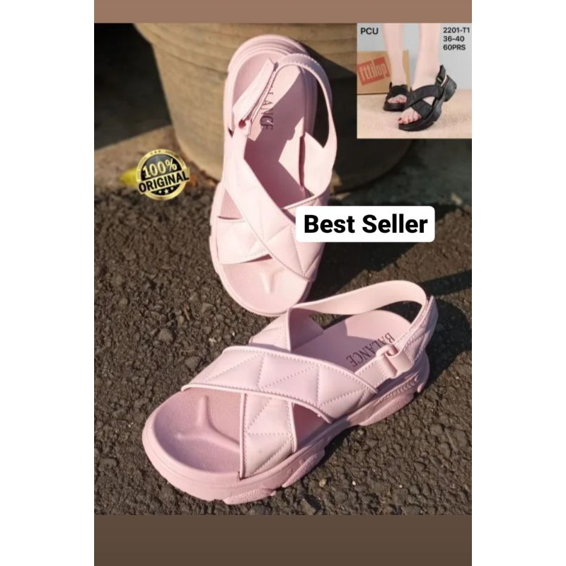 SALE 36-42 Sandal Gunung Wanita Korean Import Bahan Rubber SEPATU SANDAL WEDGES KARET JELLY WANITA I